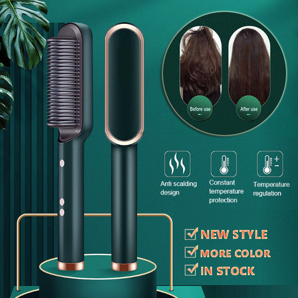 New 2 In 1 Hair Straightener Brush