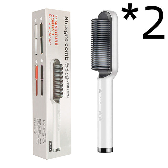 New 2 In 1 Hair Straightener Brush